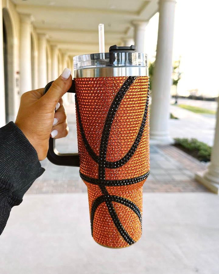 Crystal Basketball Blinged Out 40 Oz. Tumbler