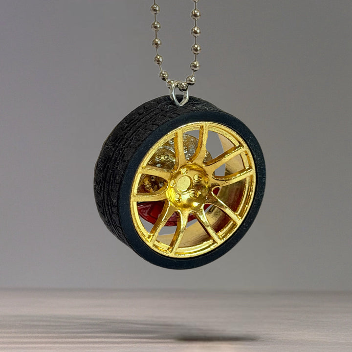 Racecar Wheel Charm - Tumbler Handle Charm