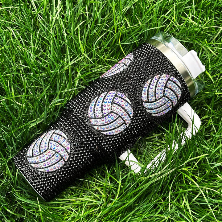 Pre-Order: 40 Oz. Crystal Volleyball Tumbler (Ships Approx. 7/15)
