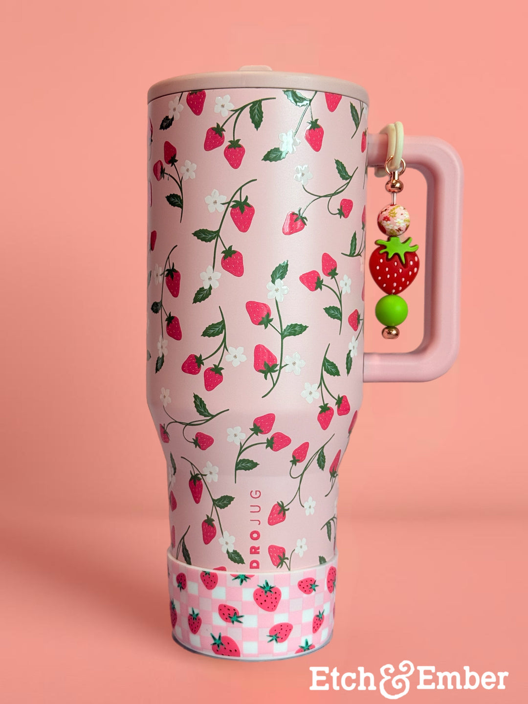 Strawberry Bar Charm - Tumbler Handle Charm