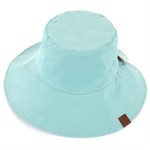Solid Reversible Ponytail Bucket Hat