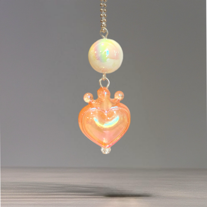 Fancy Crowned Heart Charms- Tumbler Handle Charm