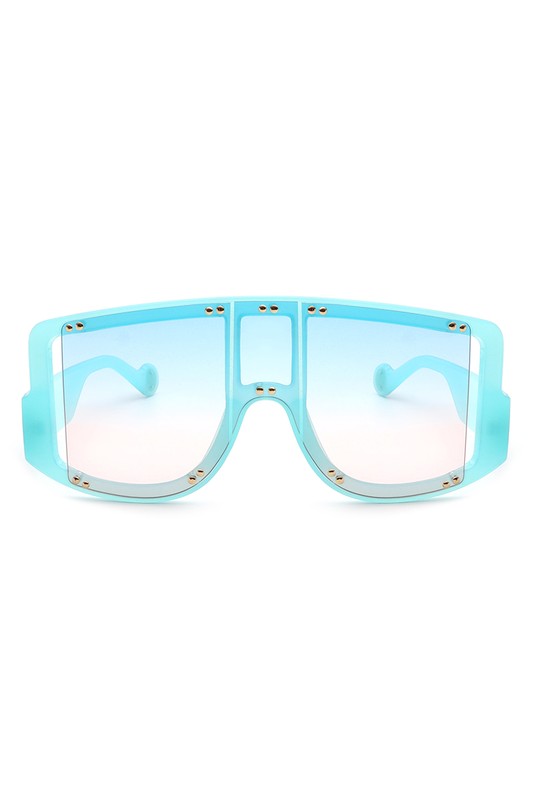 Oversize Square Fashion Shield Visor Sunglasses