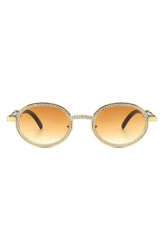 Round Circle Retro Glitter Fashion Sunglasses