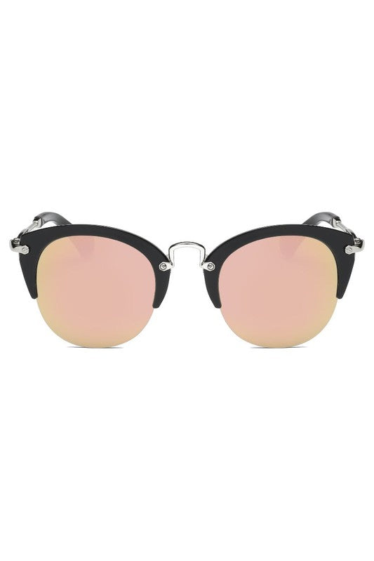 Women Round Cat Eye Fashion Sunglasses