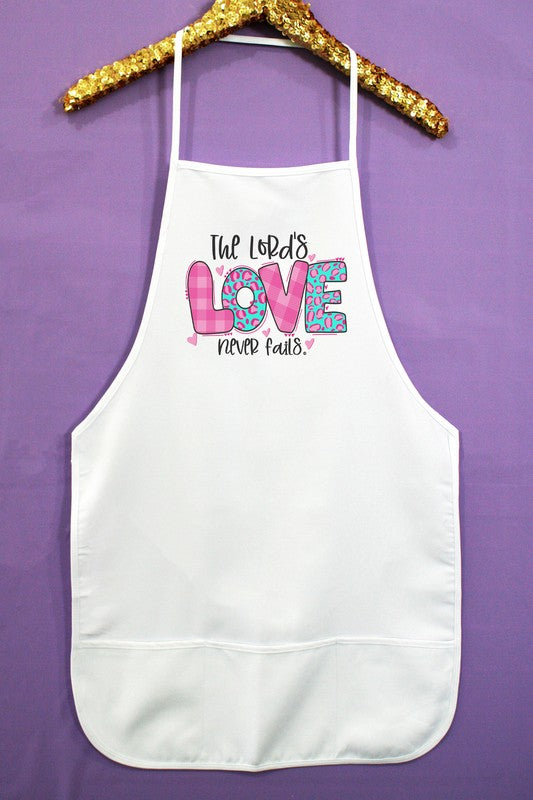 The Lord's Love Never Fails Apron