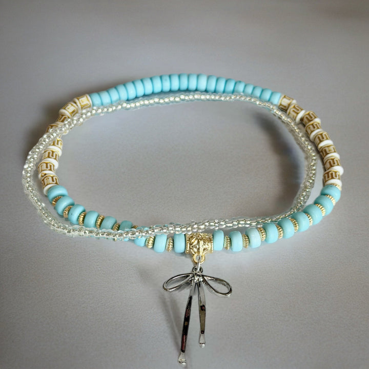 Winter Ice Bow Tumbler Bracelet