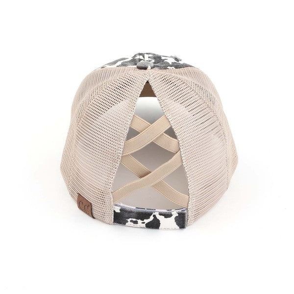 CC Cow Print Pony Cap