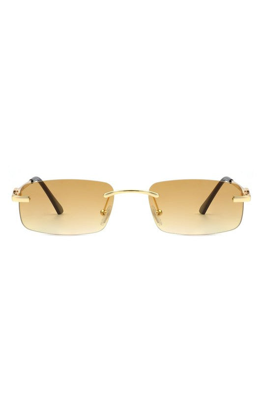 Rectangle Narrow Fashion Tinted Retro Sunglasses