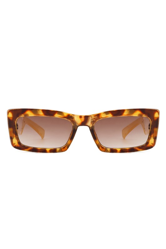 Rectangle Narrow Slim Retro Square Sunglasses
