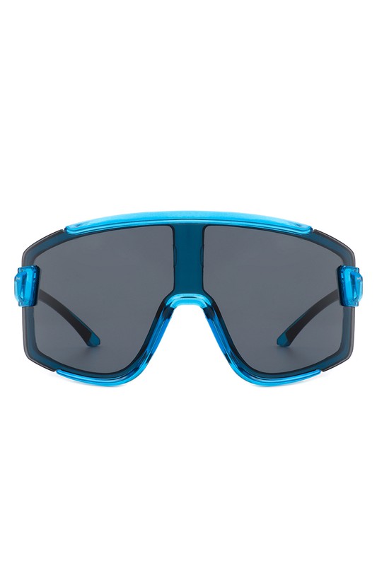 Oversize Sporty Square Chunky Shield Sunglasses