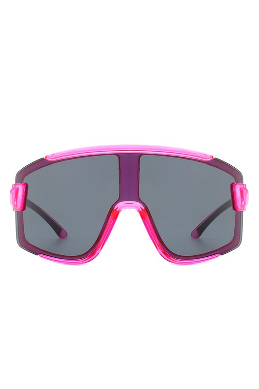 Oversize Sporty Square Chunky Shield Sunglasses