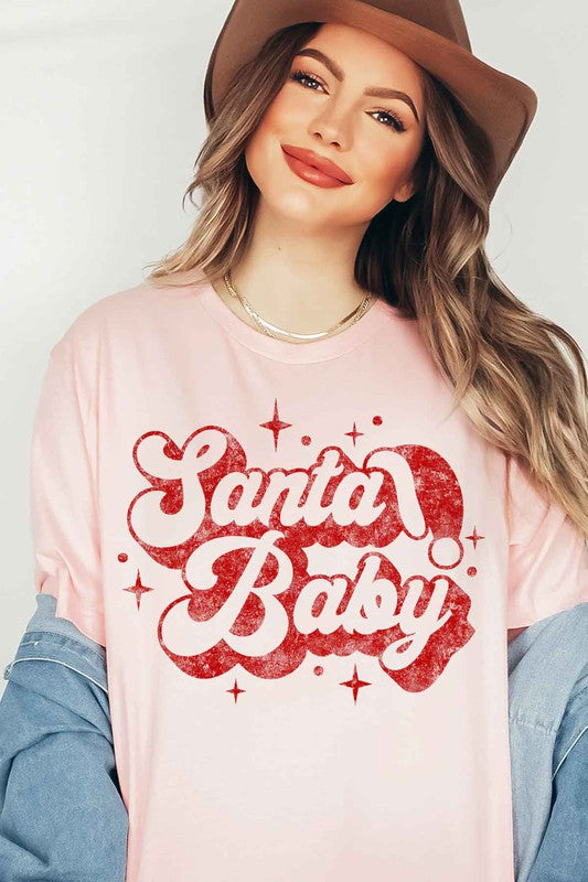 SANTA BABY CHRISTMAS GRAPHIC T-SHIRT