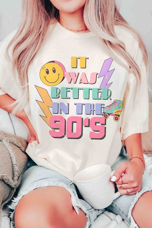 IT WAS BETTER IN THE 90'S GRAPHIC T-SHIRT