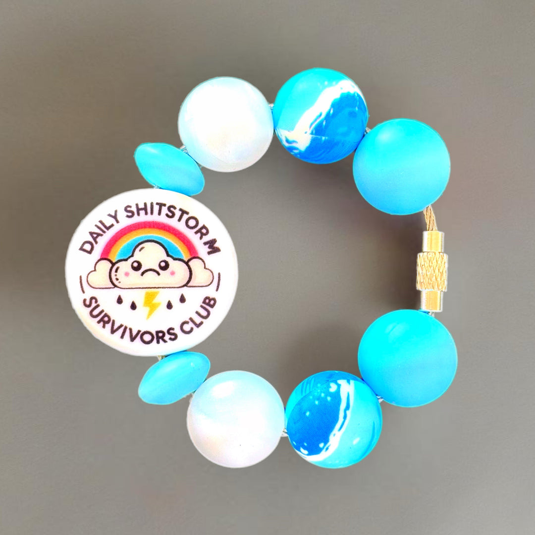 Daily Shitstorm Survivor Handle Bracelet - Tumbler Handle Charm