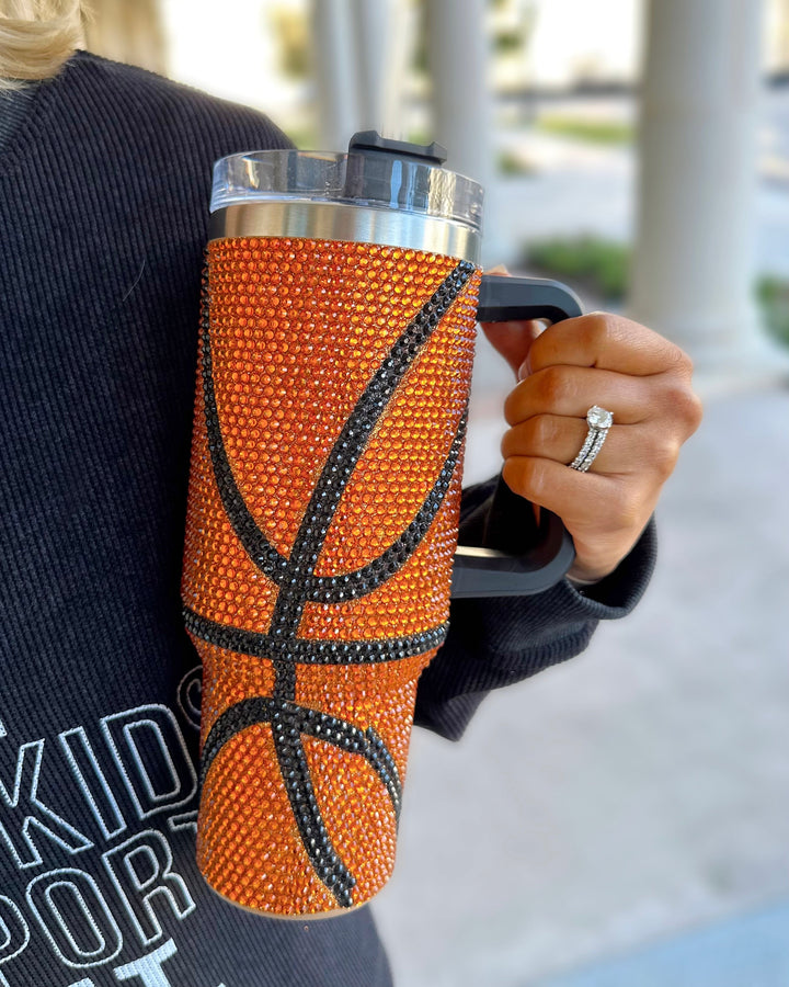 Crystal Basketball Blinged Out 40 Oz. Tumbler