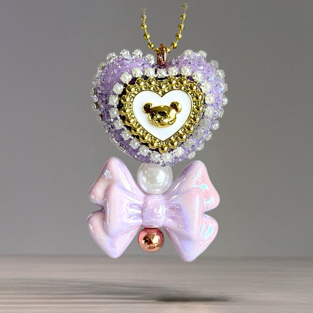 Blushing Bow Charm - Tumbler Handle Charm