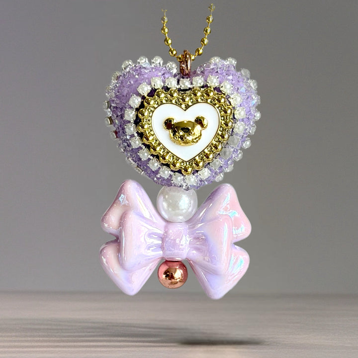 Blushing Bow Charm - Tumbler Handle Charm