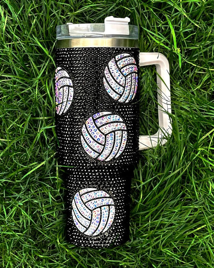 Pre-Order: 40 Oz. Crystal Volleyball Tumbler (Ships Approx. 7/15)