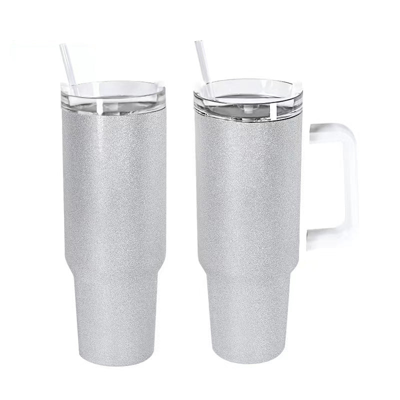 40oz Leak/Spill Proof lid sublimation Blank Tumbler with handle and  stainless steel straw 