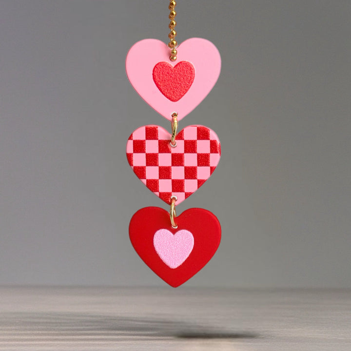 Triple Heart Crush Charm - Tumbler Handle Charm
