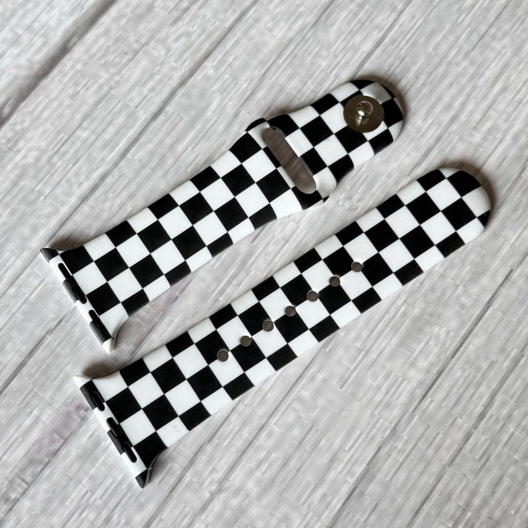 Apple Watch Band - BLACK & WHITE CHECKERS