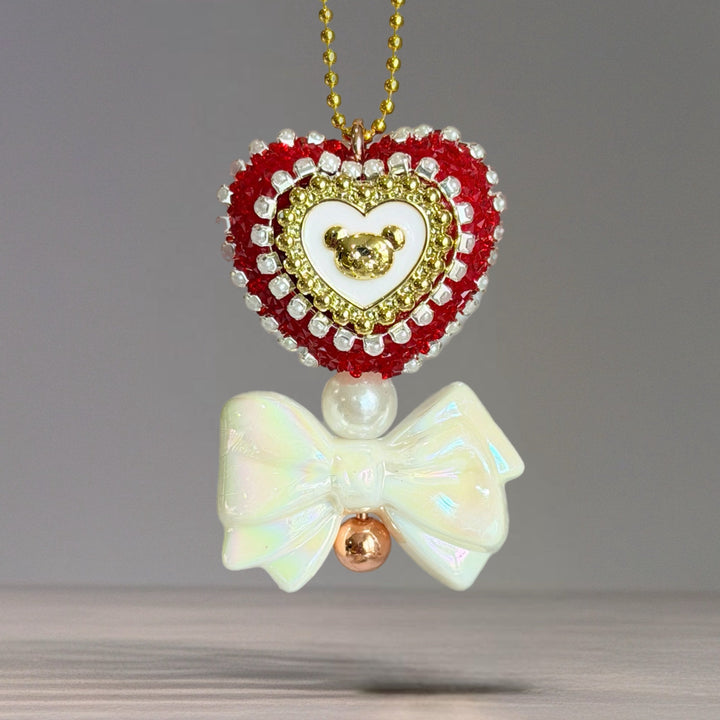 Blushing Bow Charm - Tumbler Handle Charm