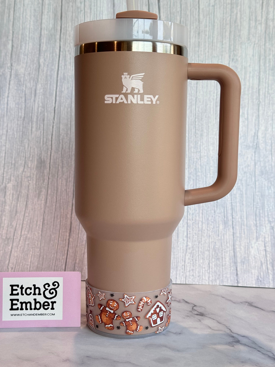 GINGERBREAD Tumbler Boot -fits 20-40oz New!