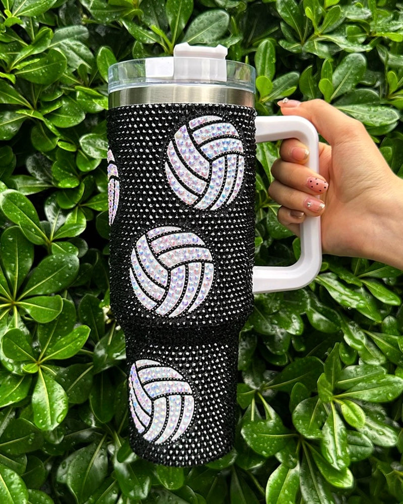 Pre-Order: 40 Oz. Crystal Volleyball Tumbler (Ships Approx. 7/15)