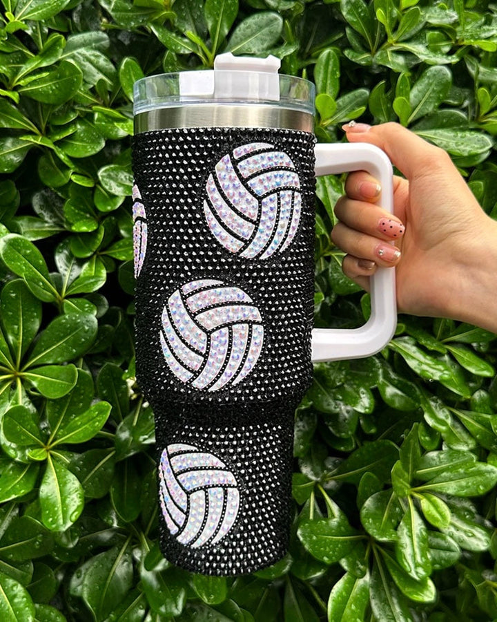 Pre-Order: 40 Oz. Crystal Volleyball Tumbler (Ships Approx. 7/15)