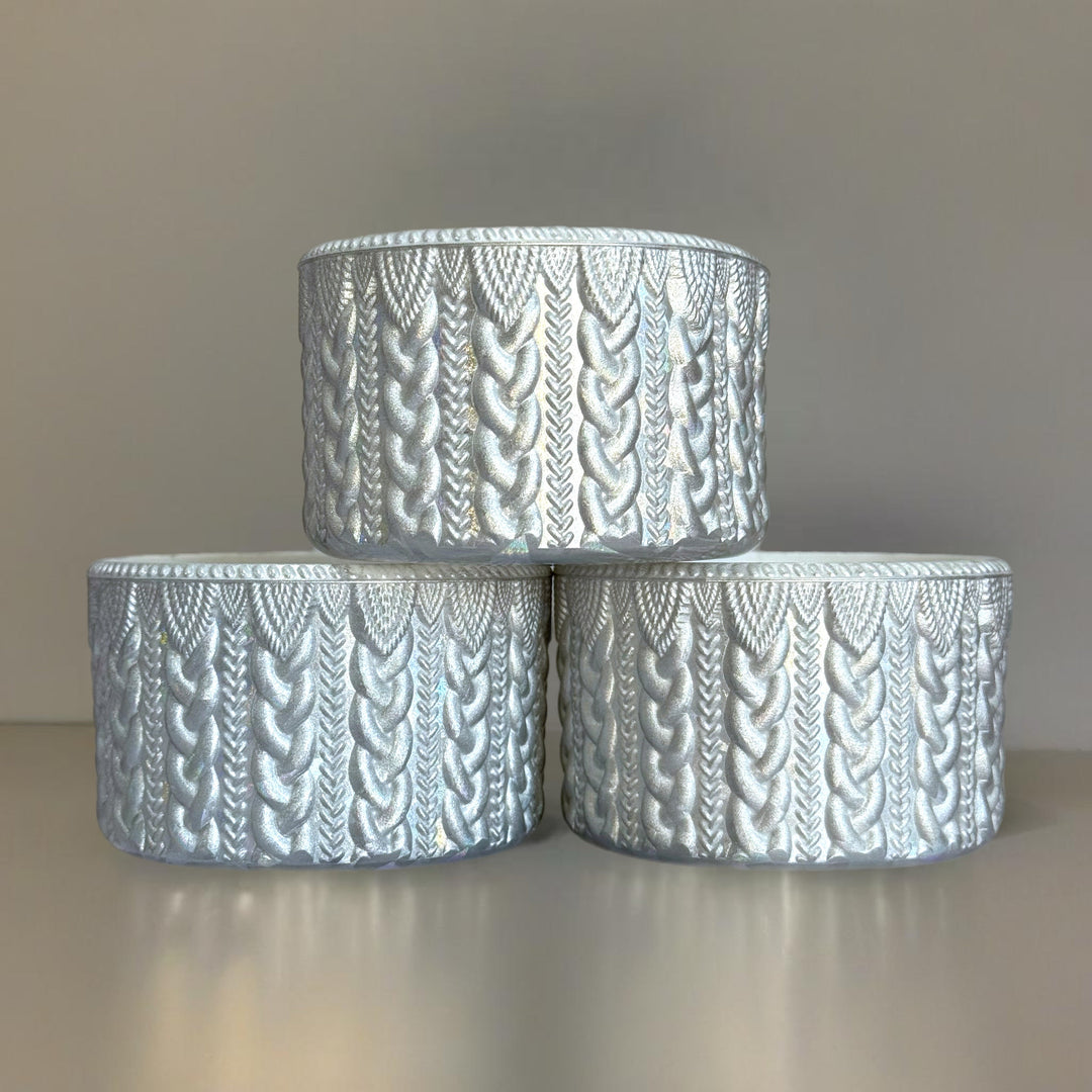 Silver Holographic Metallic MACRAME Tumbler Boot -fits 20-40oz