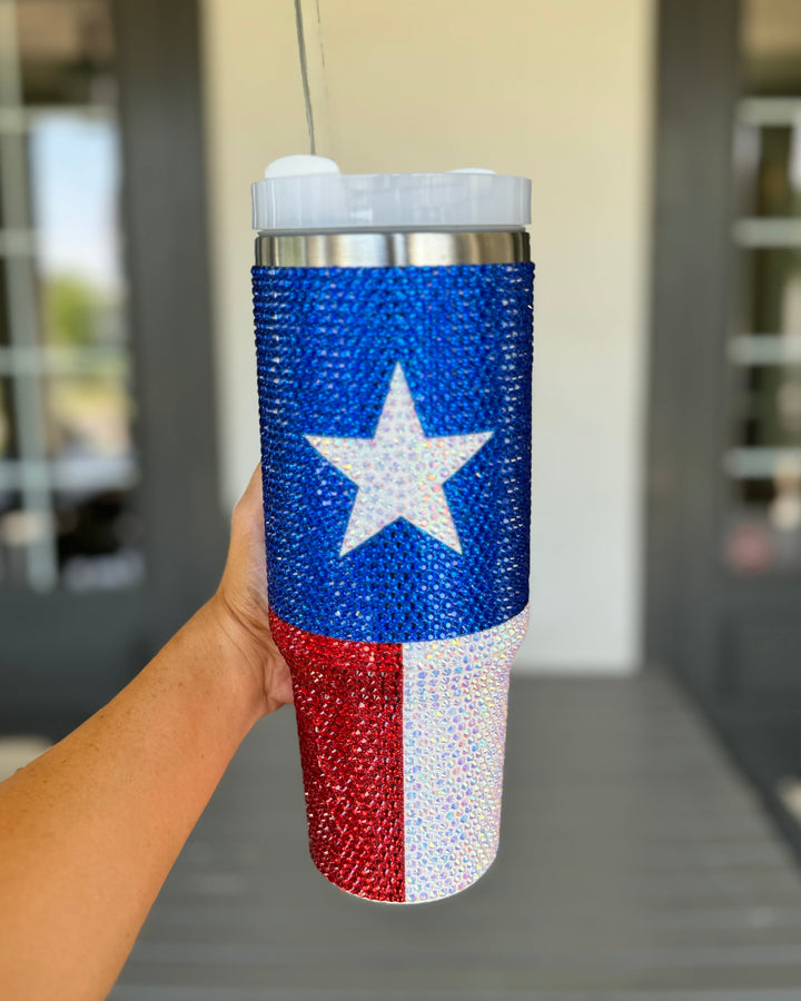 Pre-Order: 40 Oz. Crystal TEXAS Tumbler (Ships Approx. 7/15)