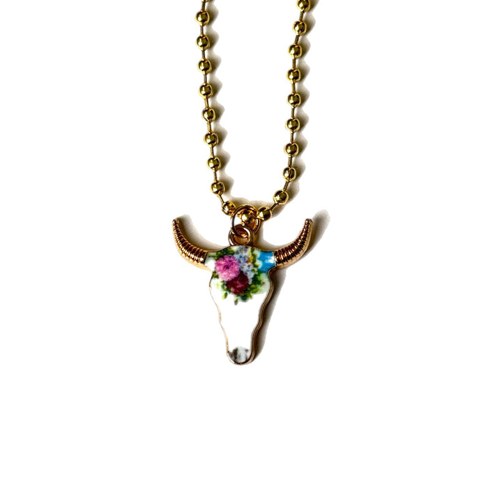 Cow Skull Charm - Tumbler Handle Charm