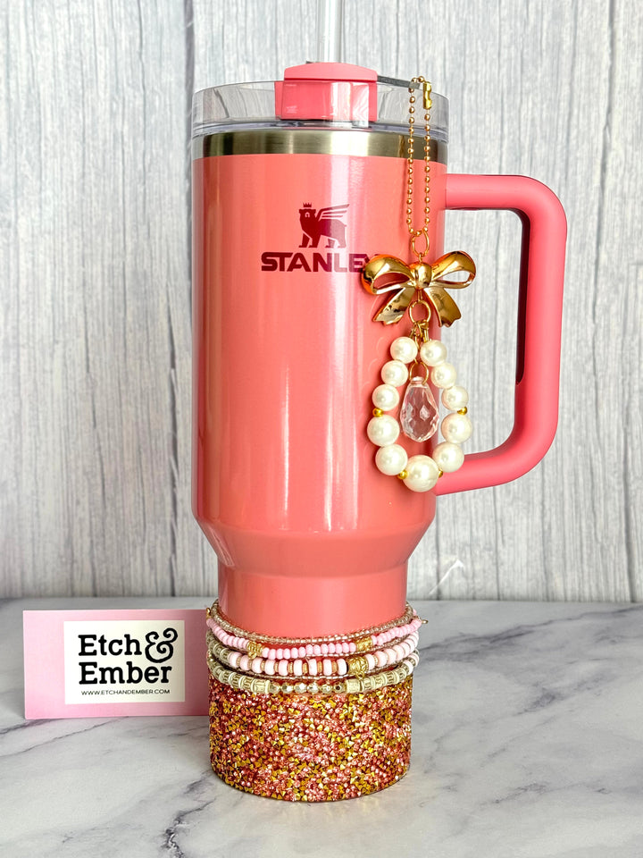 Glinda Pink Druzy Tumbler Boot -fits 40oz New!