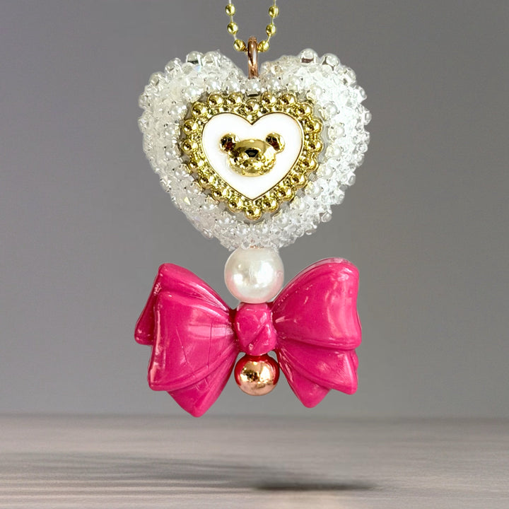 Blushing Bow Charm - Tumbler Handle Charm