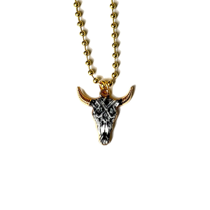 Cow Skull Charm - Tumbler Handle Charm