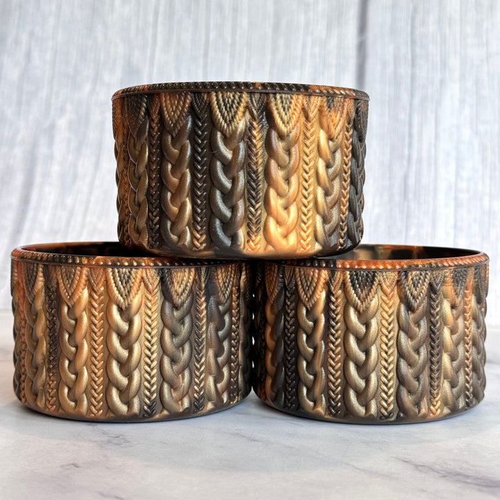 Chocolate Gold Remix MACRAME Tumbler Boot -fits 20-40oz