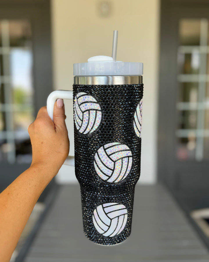 Pre-Order: 40 Oz. Crystal Volleyball Tumbler (Ships Approx. 7/15)