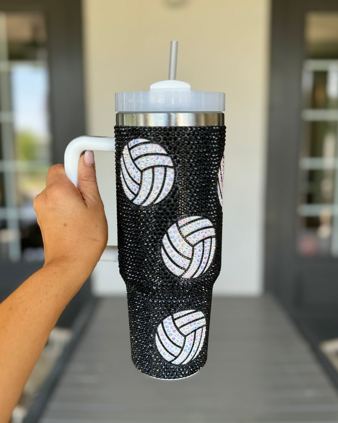 Pre-Order: 40 Oz. Crystal Volleyball Tumbler (Ships Approx. 7/15)