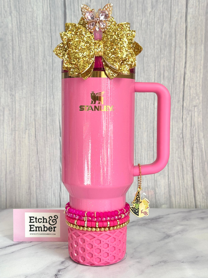 Glinda Pink Tumbler Bracelet Stack -fits 30-40oz