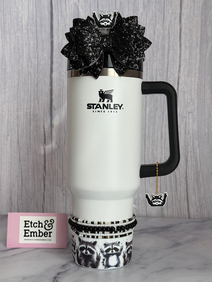 Black & White Tumbler Bracelet Stack -fits 30-40oz