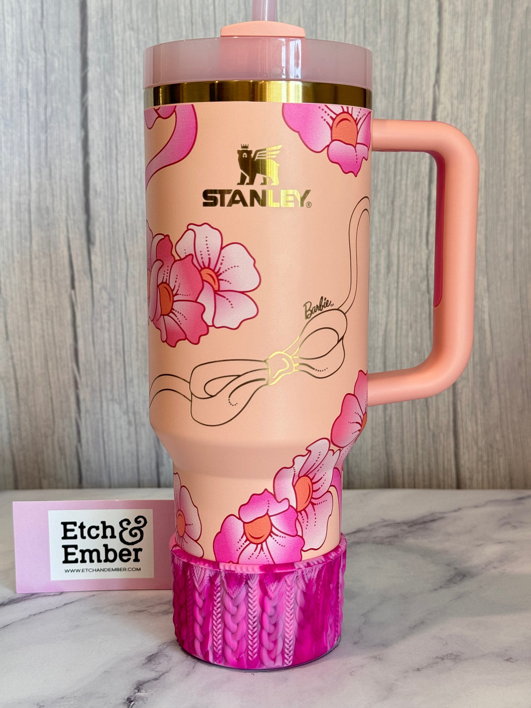 PEONY REMIX MACRAME Tumbler Boot -fits 20-40oz