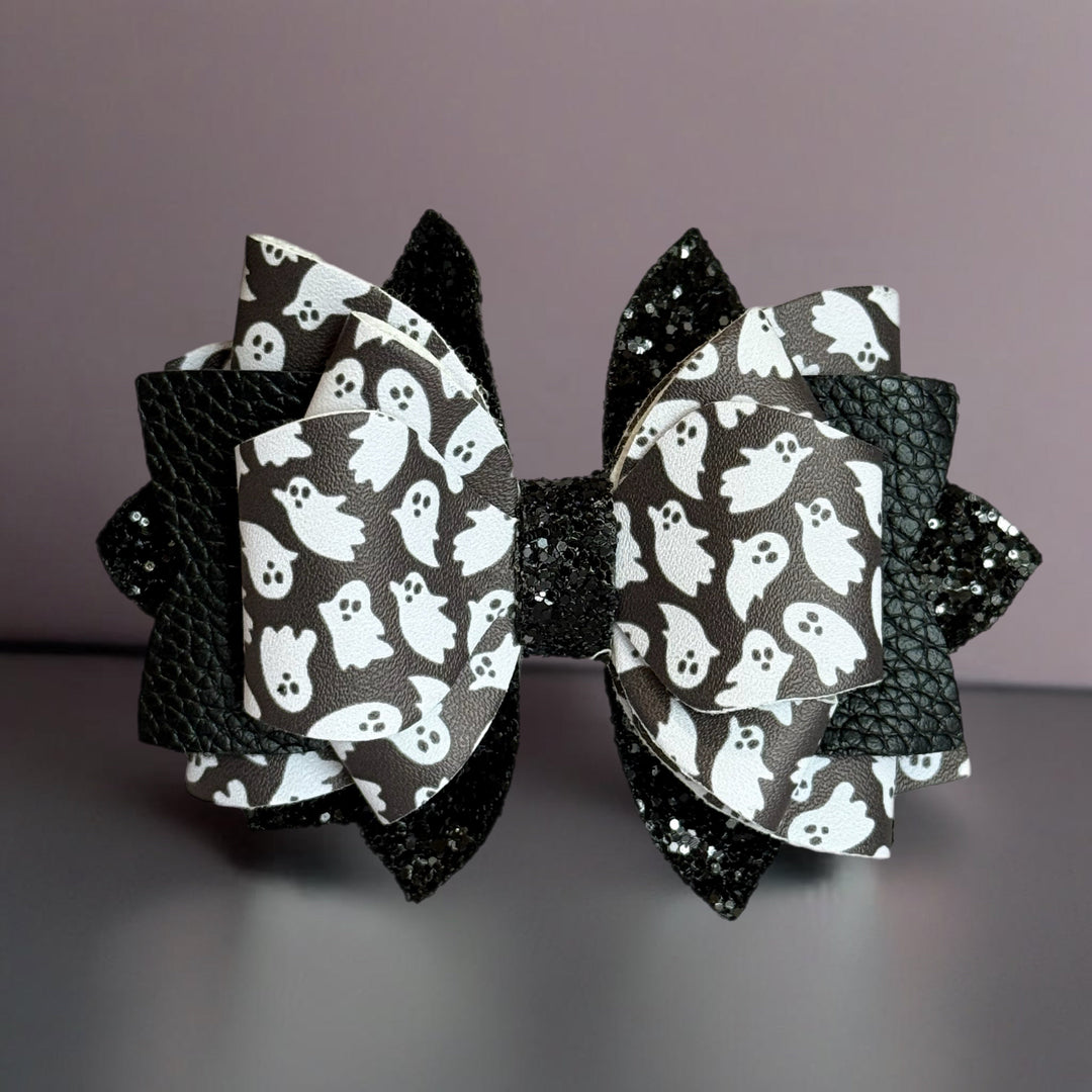 Ghosts Glitter Tumbler Bow