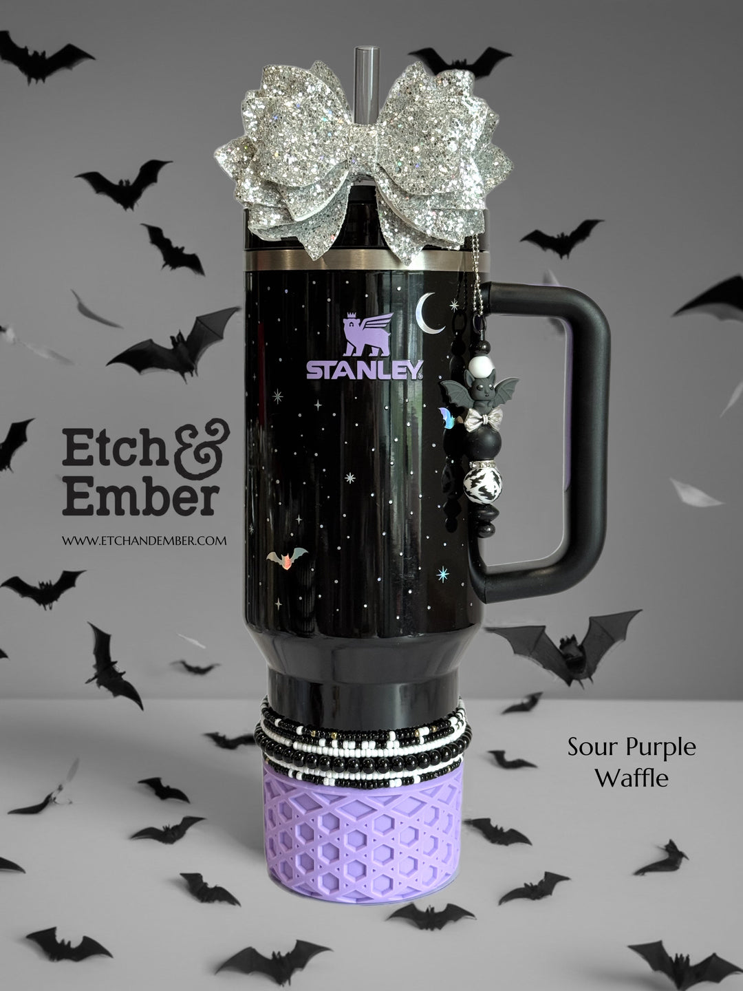 Coquette Bat Bar Charm - Tumbler Handle Charm