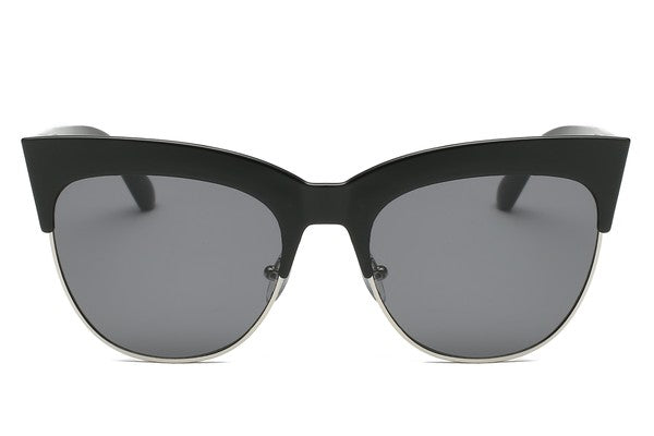 Women Half Frame Cat Eye Sunglasses
