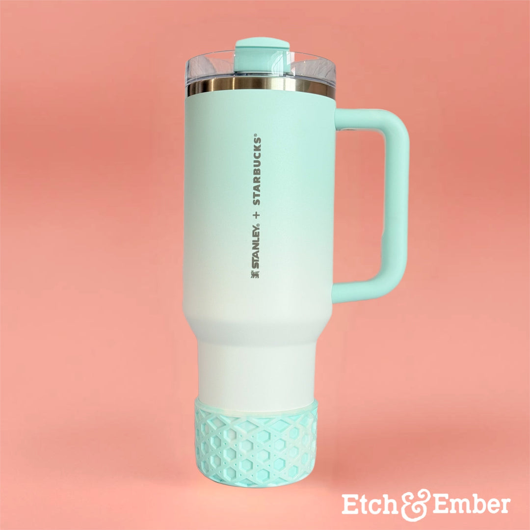Pearl Mint Waffle Tumbler Boot -Fall fits 20-40oz