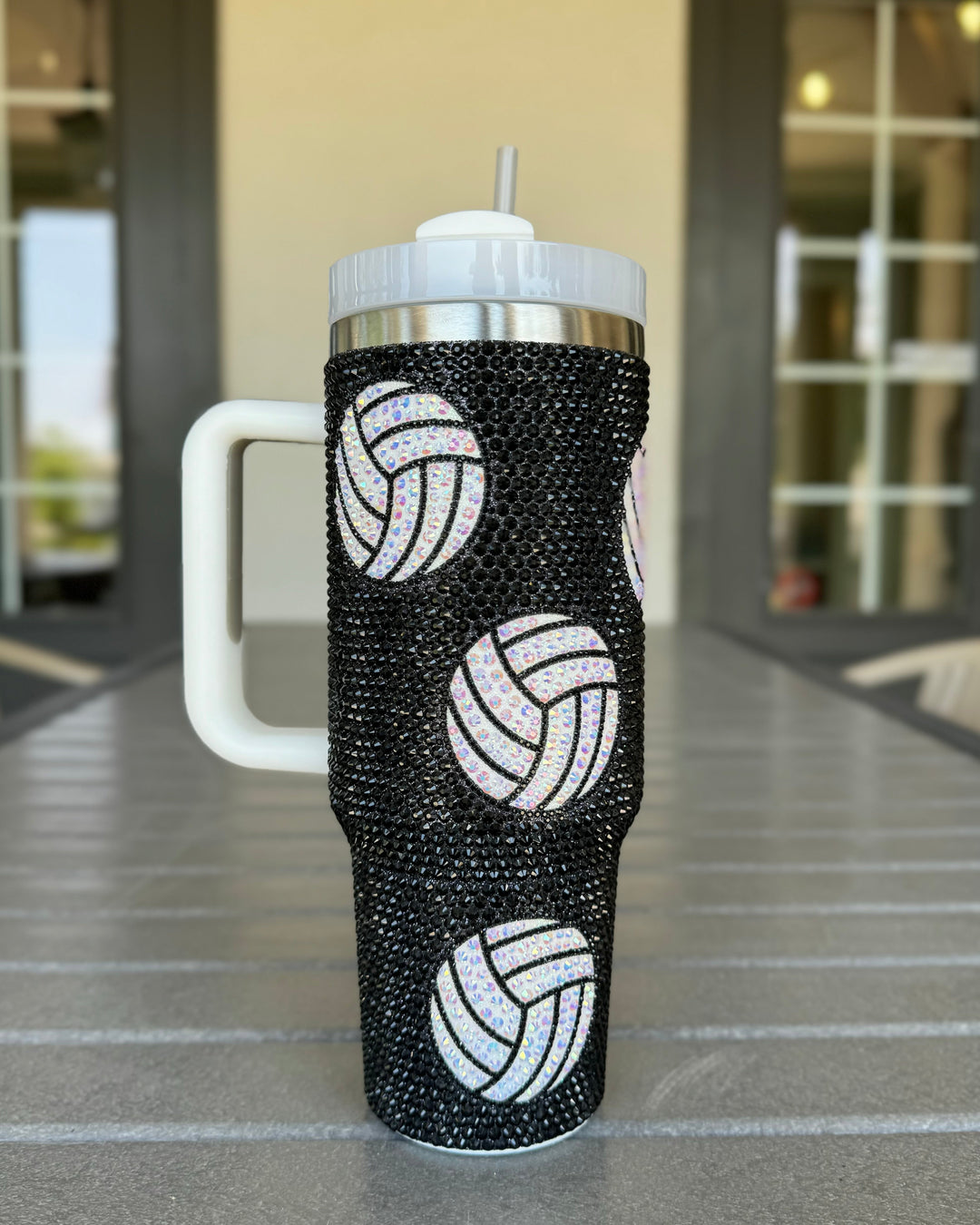 Pre-Order: 40 Oz. Crystal Volleyball Tumbler (Ships Approx. 7/15)
