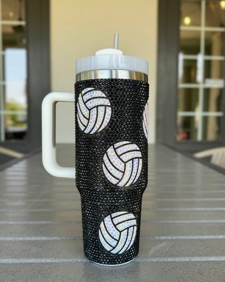 Pre-Order: 40 Oz. Crystal Volleyball Tumbler (Ships Approx. 7/15)
