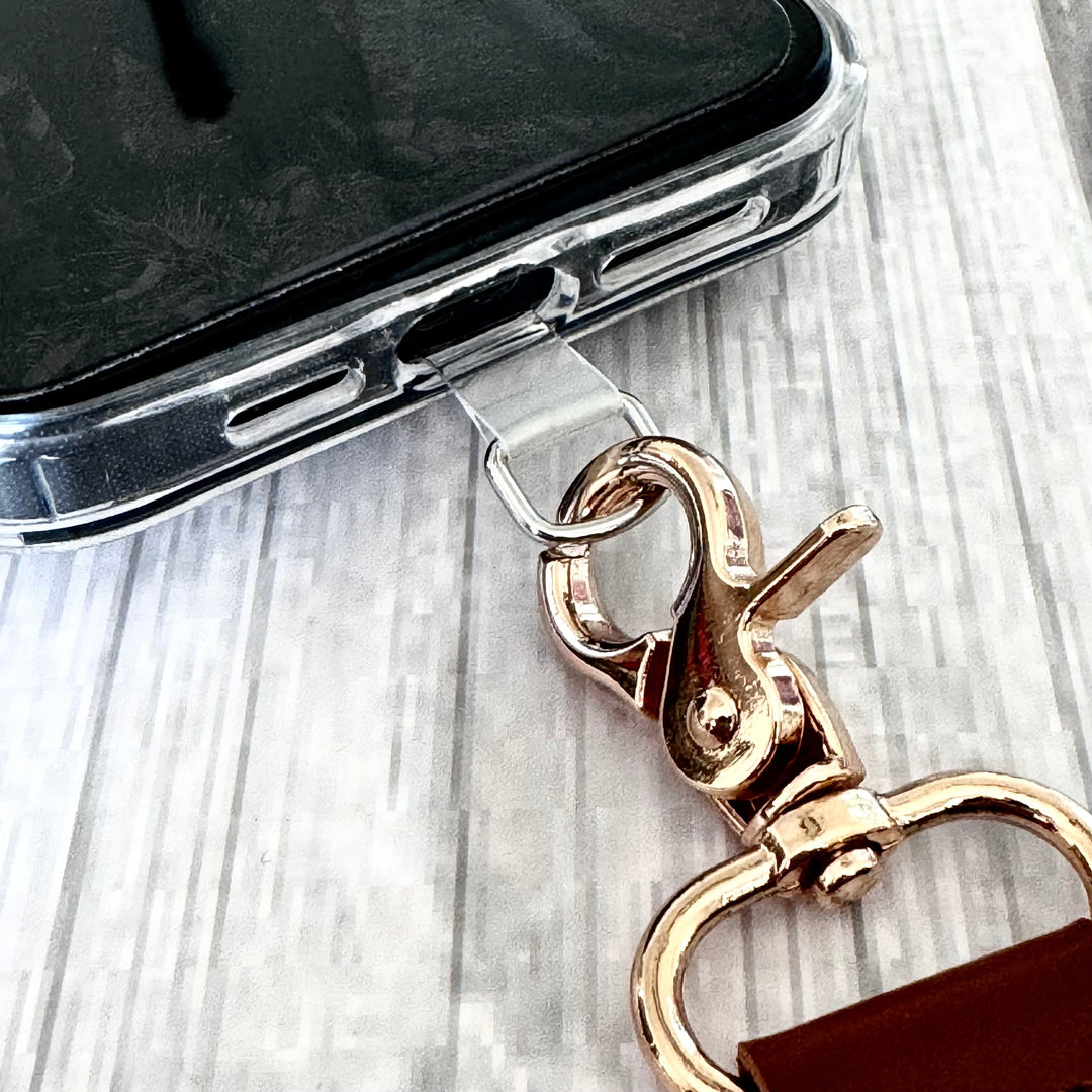 Phone Wrist Strap Keychain with Tether Tab - HIGHLAND COW