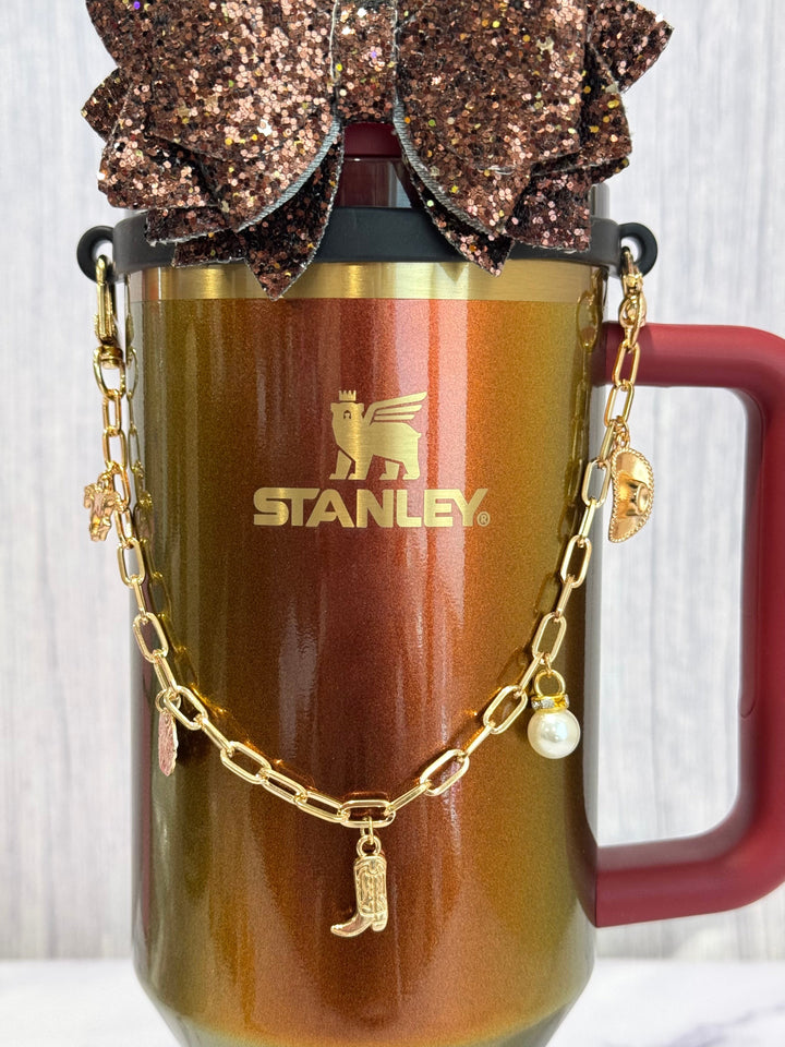 Country Gold Deluxe Tumbler Charm Necklace